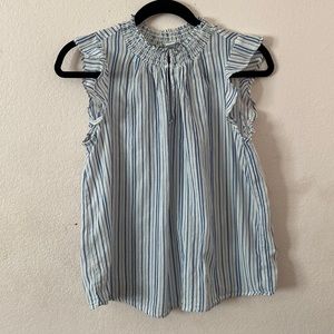 Old Navy Sleeveless Striped Top Blue/White